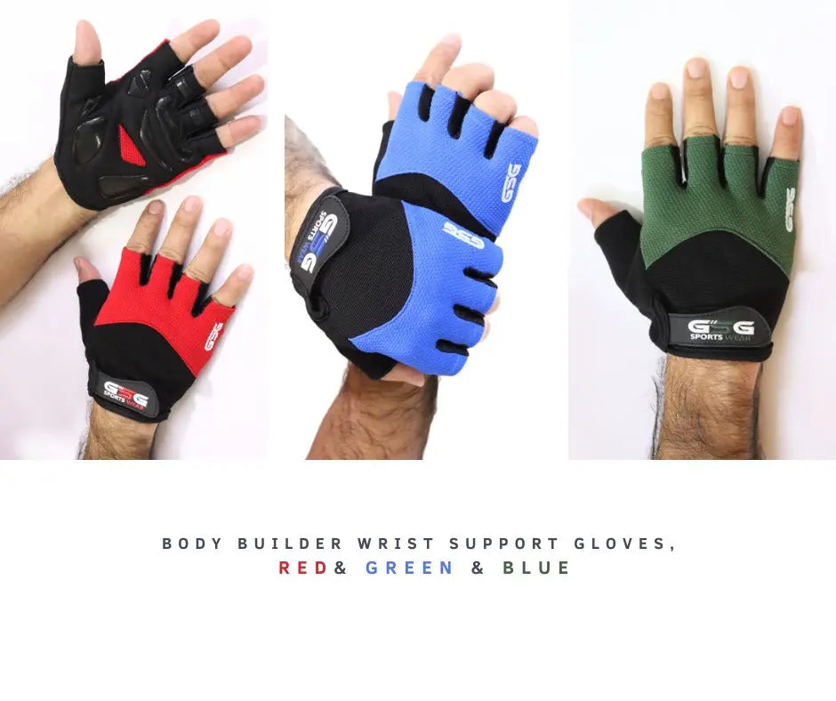 GSG Bodybuilder Wrist Support Fingerless Gloves