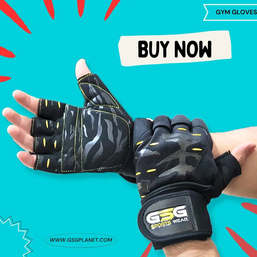 Leather Gym Gloves with Wrist Support