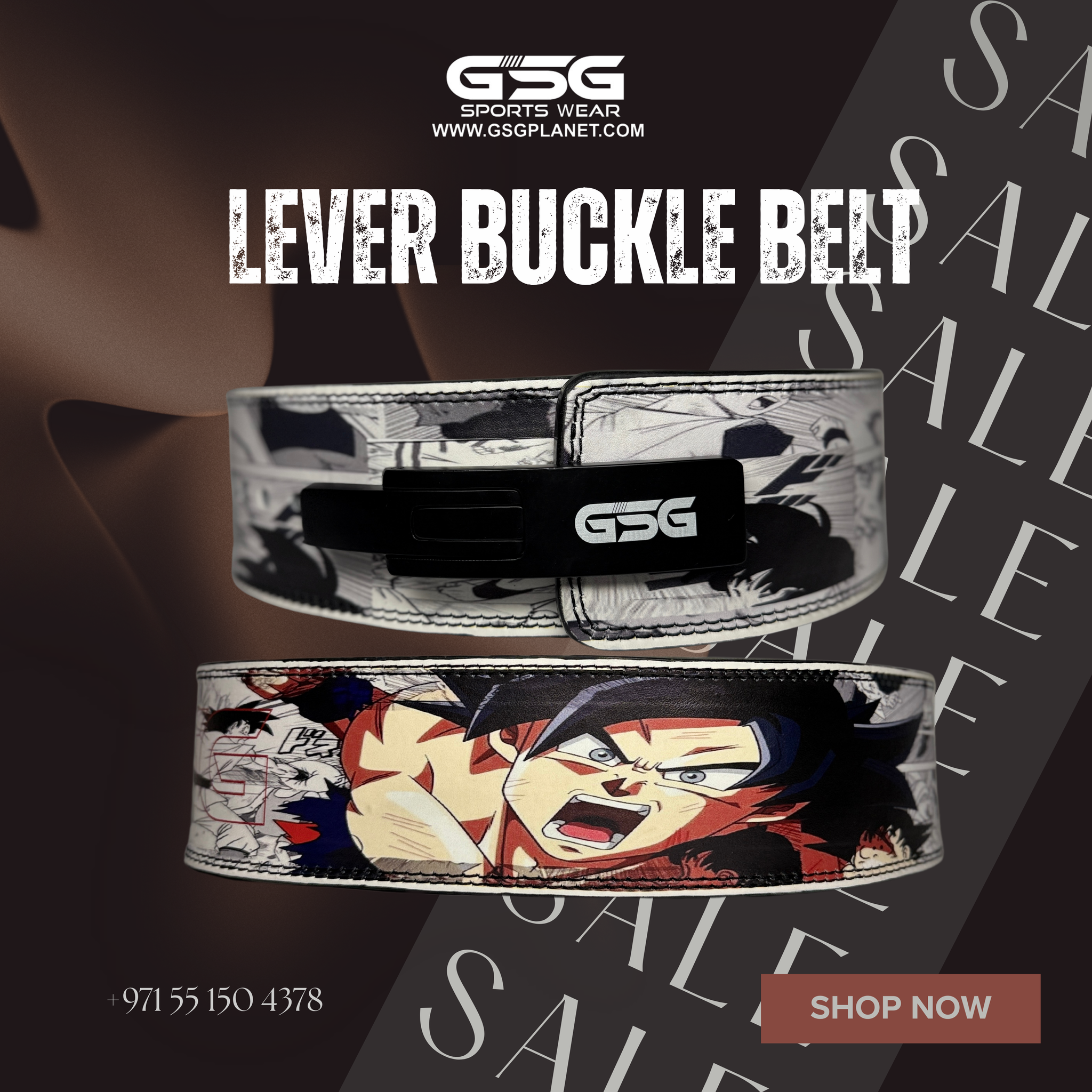 GSG Anime-Inspired Leather Weightlifting Belt