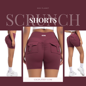 GSG Scrunch Pocket Womens Shorts - Pink