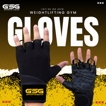 Weightlifting Gym Gloves - Black