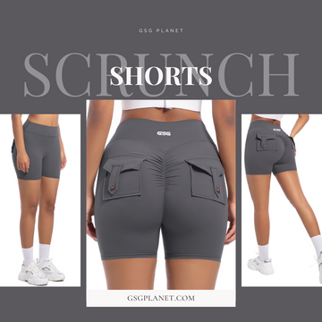 GSG Scrunch Pocket Womens Shorts - Gray