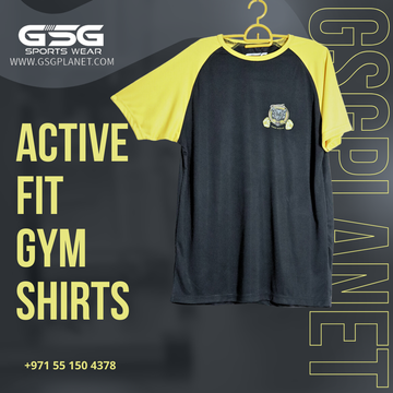 GSG ActiveFit Gym Shirts - Yellow Black