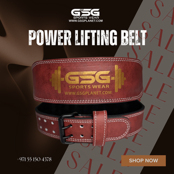 Brown Edition Leather Weightlifting Belt - GSG Sports Wear