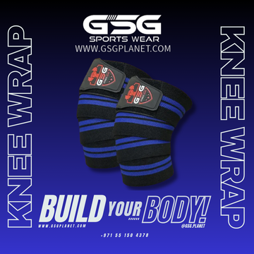 Knee Wraps for Weightlifting - DARK BLUE