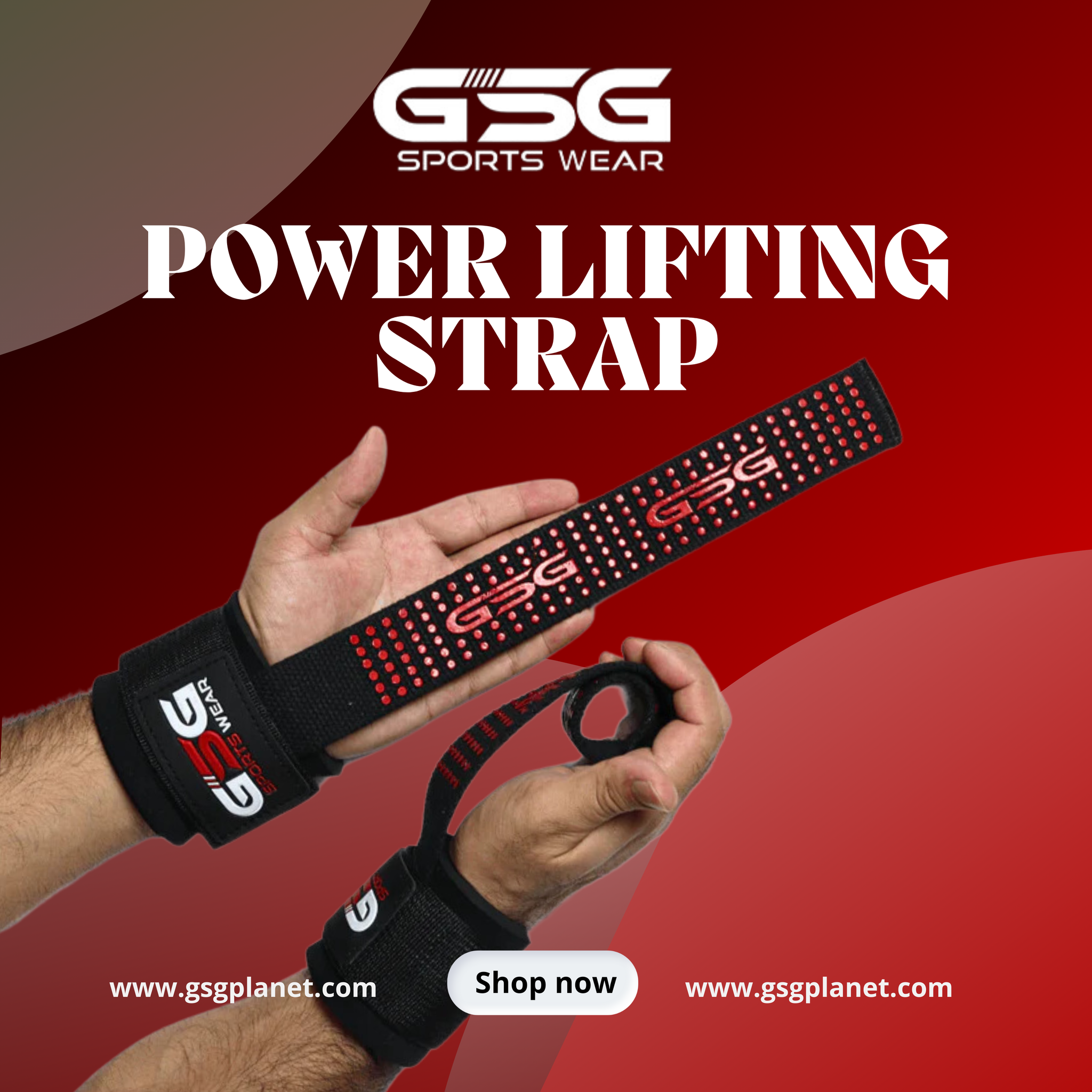 GSG Heavy-Duty Lifting Strap – Red