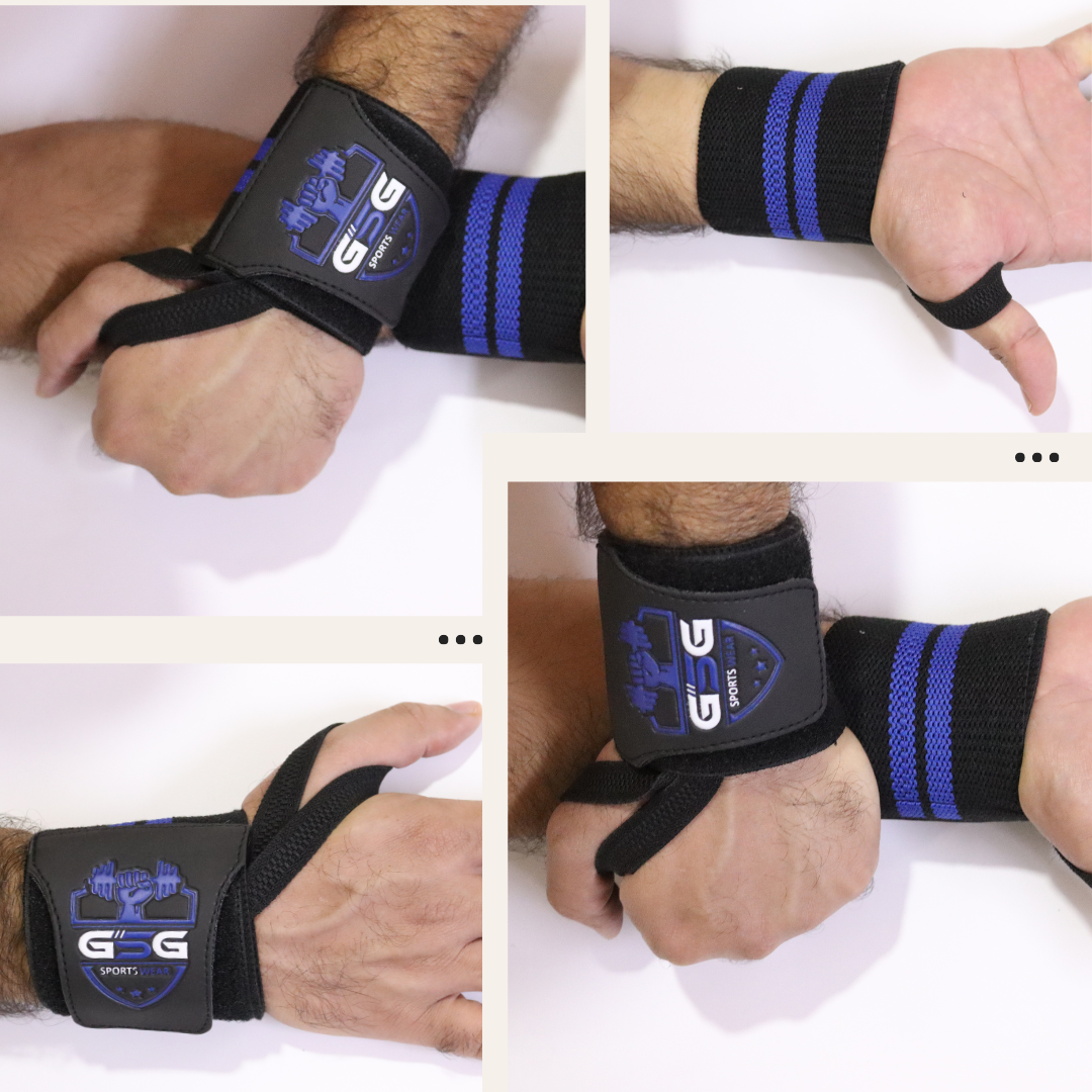 Gym Workout Wrist Strap - BLUE gsgplanet