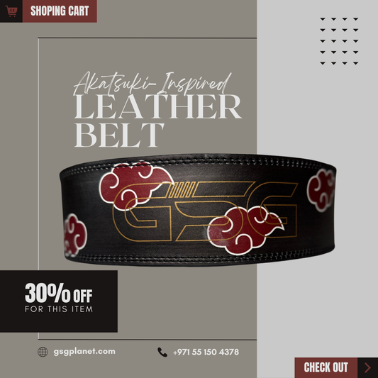 GSG Akatsuki-Inspired Leather Weightlifting Belt