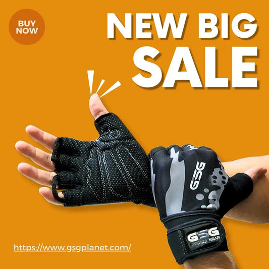 GSG GEL Padded Fingerless Weight Lifting Gloves - gsgplanet