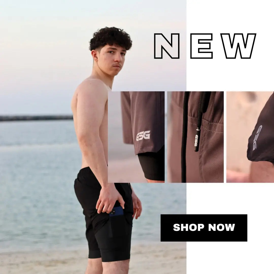 GSG Men’s Shorts with Phone Pocket - Black | UAE - gsgplanet