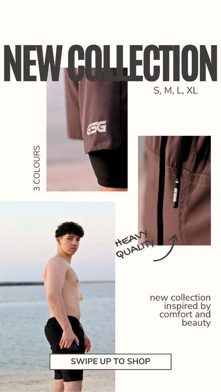 GSG Men’s Shorts with Phone Pocket - Black | UAE - gsgplanet