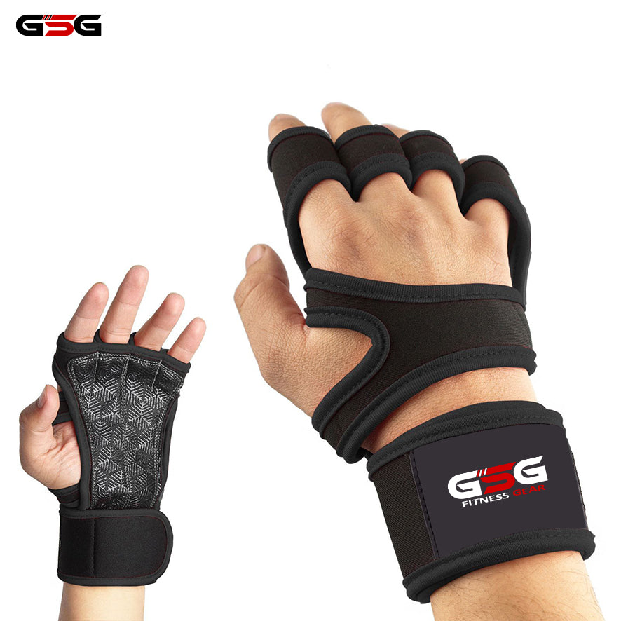 Fitness Workout Gloves - Plain Black gsgplanet