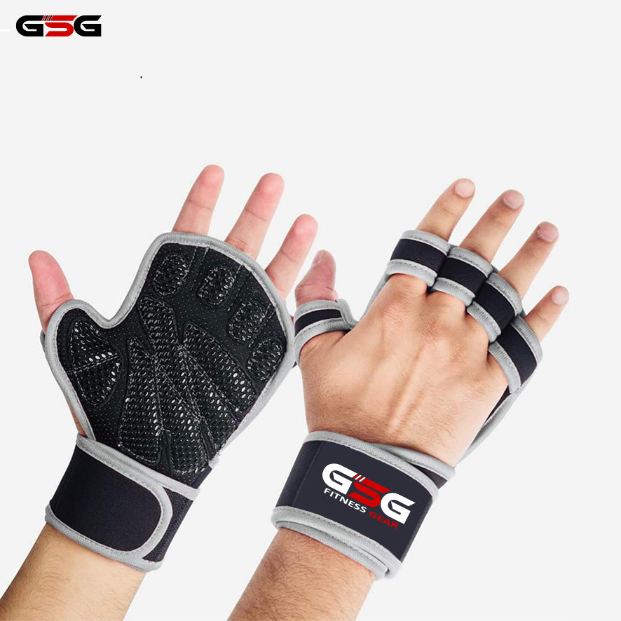 Breathable Workout Gloves - Black & Grey gsgplanet