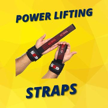 POWER Lifting Straps For Weightlifting, Deadlifts RED gsgplanet