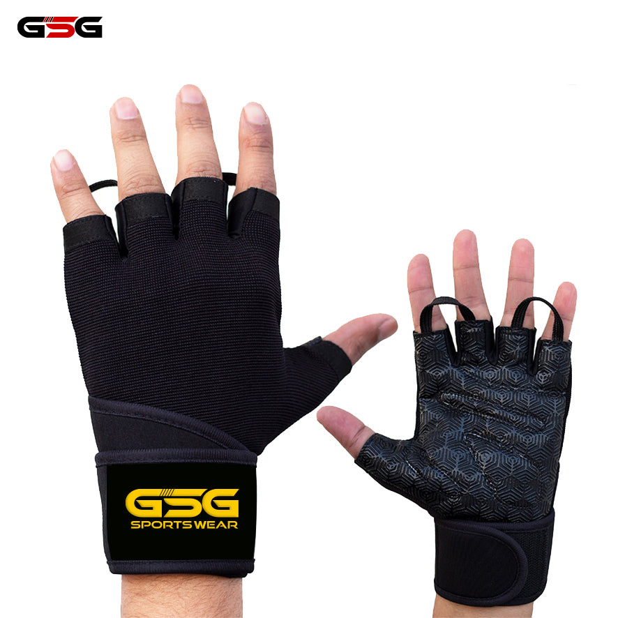 Weightlifting Gym Gloves - Black gsgplanet