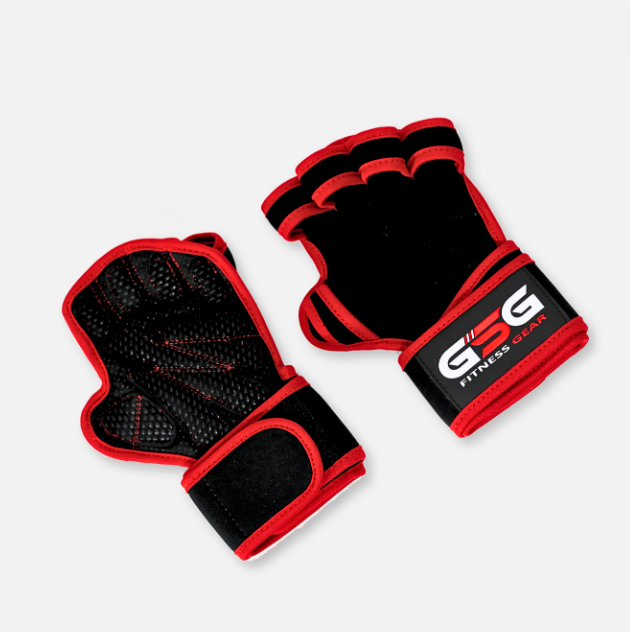 Breathable Workout Gloves - Black & Red gsgplanet