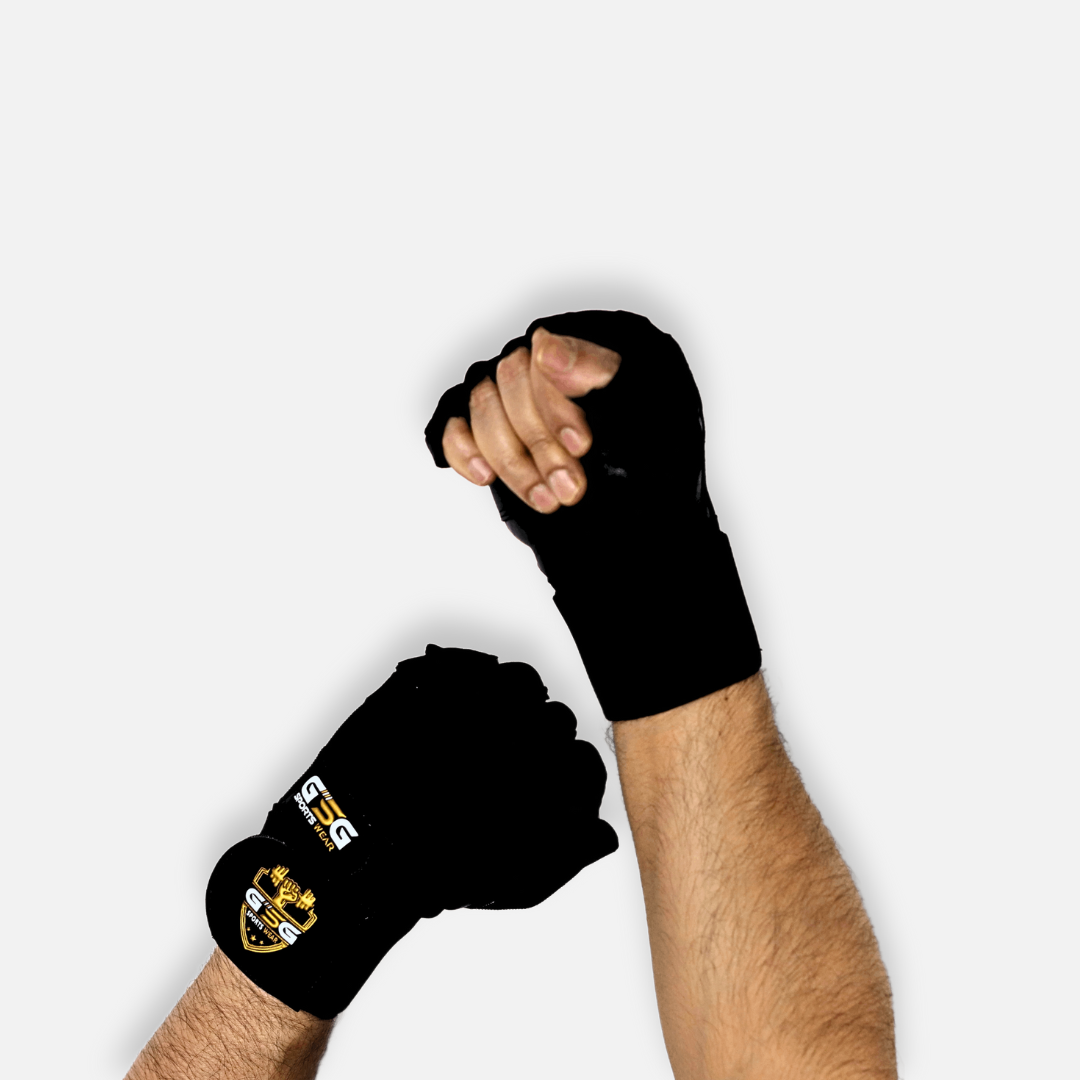 Weightlifting Gym Gloves - Black Strips - Black gsgplanet