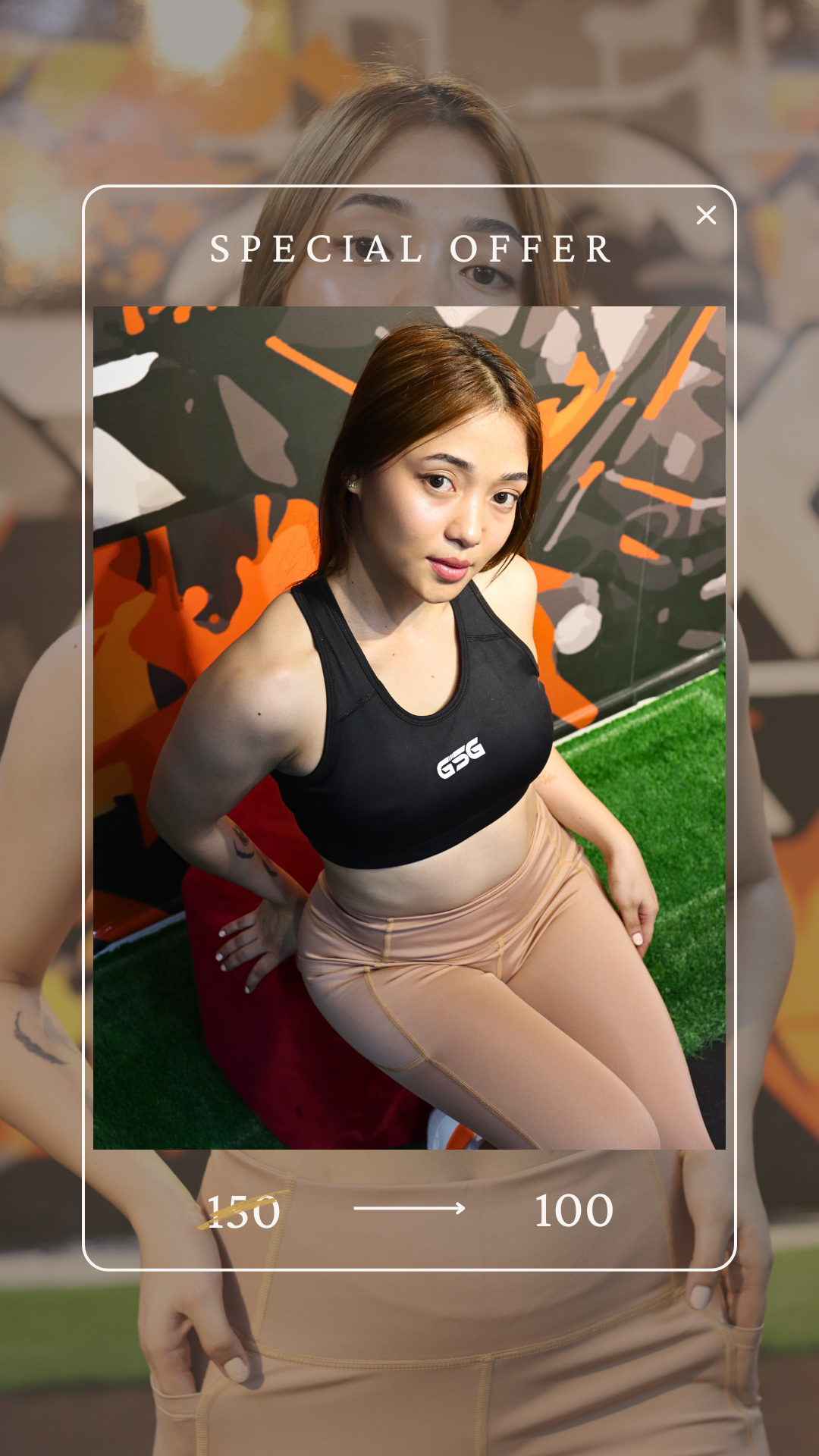 GSG Compression Leggings with Smartphone Pocket - Burlywood gsgplanet