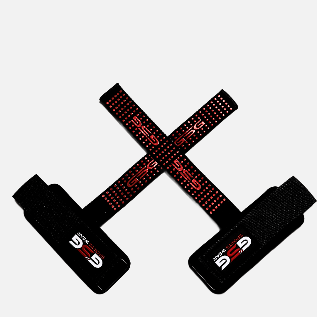 POWER Lifting Straps For Weightlifting, Deadlifts RED gsgplanet